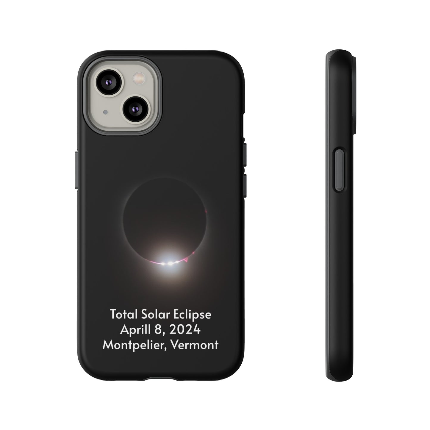 2024 Total Solar Eclipse - Baily’s Beads & Solar Prominence after Totality - Montpelier, VT - Phone Case