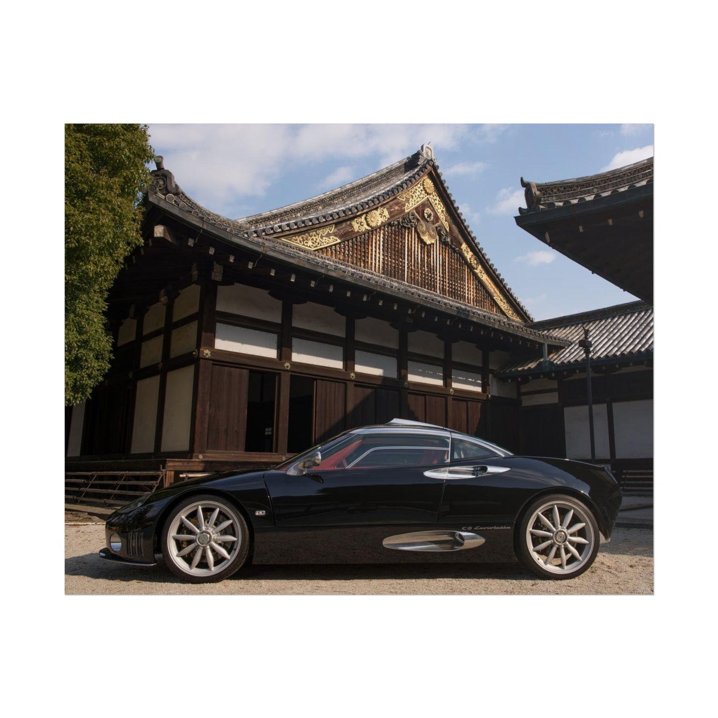 Spyker C8 Laviolette - Poster - Nijo Castle - Kyoto Japan - Wall Art