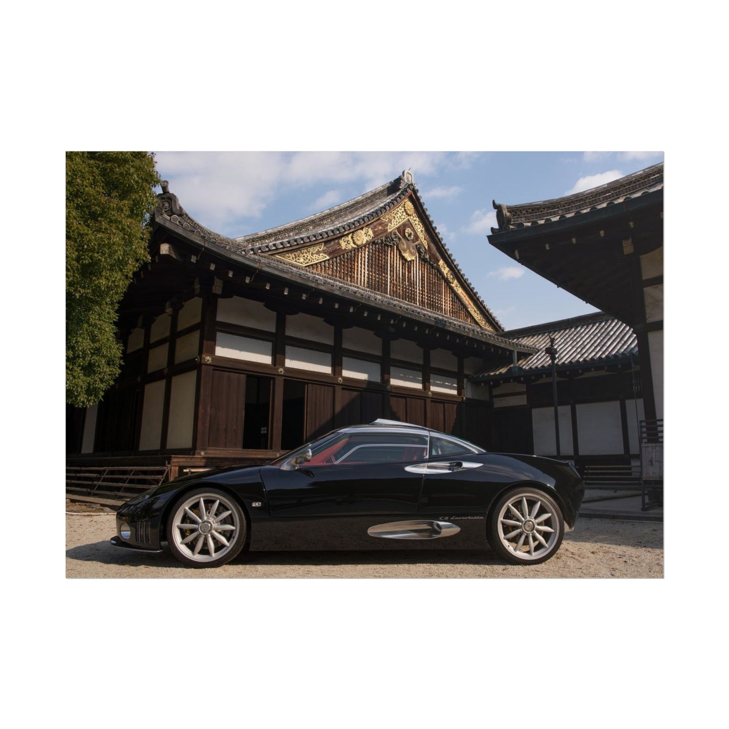 Spyker C8 Laviolette - Poster - Nijo Castle - Kyoto Japan - Wall Art