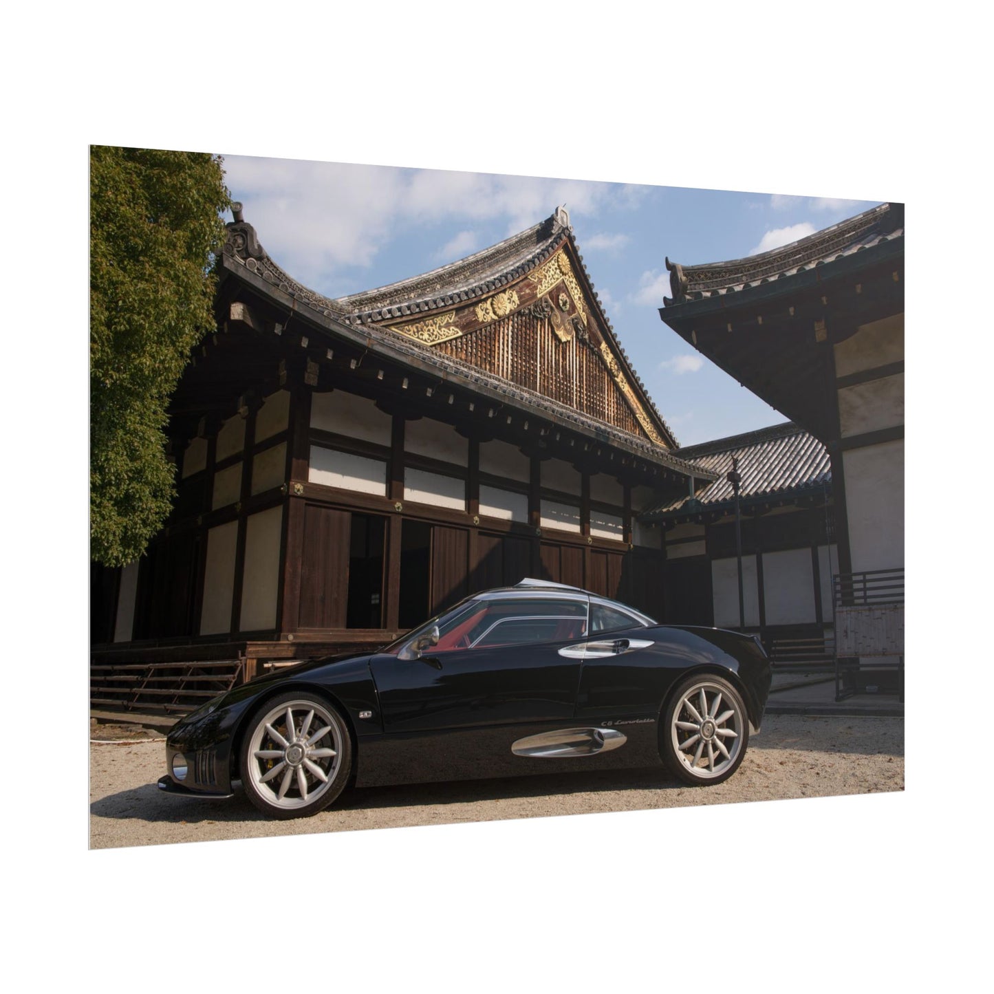 Spyker C8 Laviolette - Poster - Nijo Castle - Kyoto Japan - Wall Art