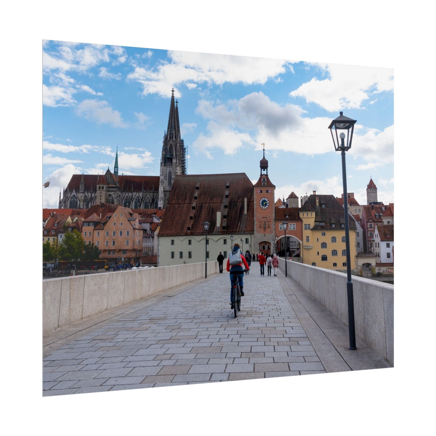Stone Bridge in Regensburg, Germany - Photograph
