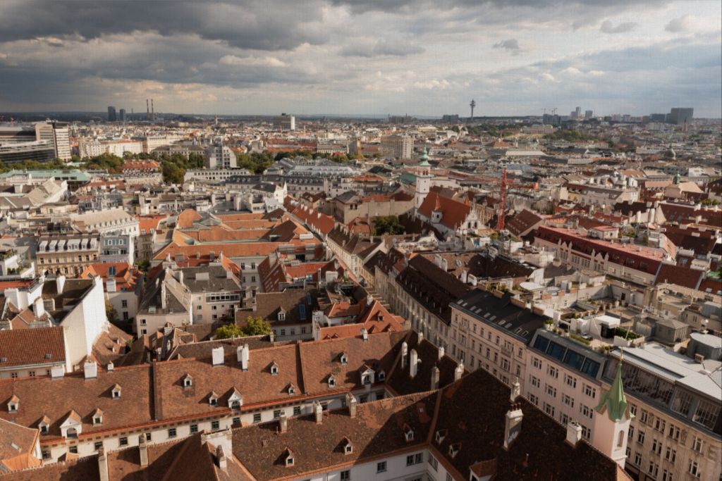 Rooftop Cityscape of Vienna, Austria - Canvas Wall Art