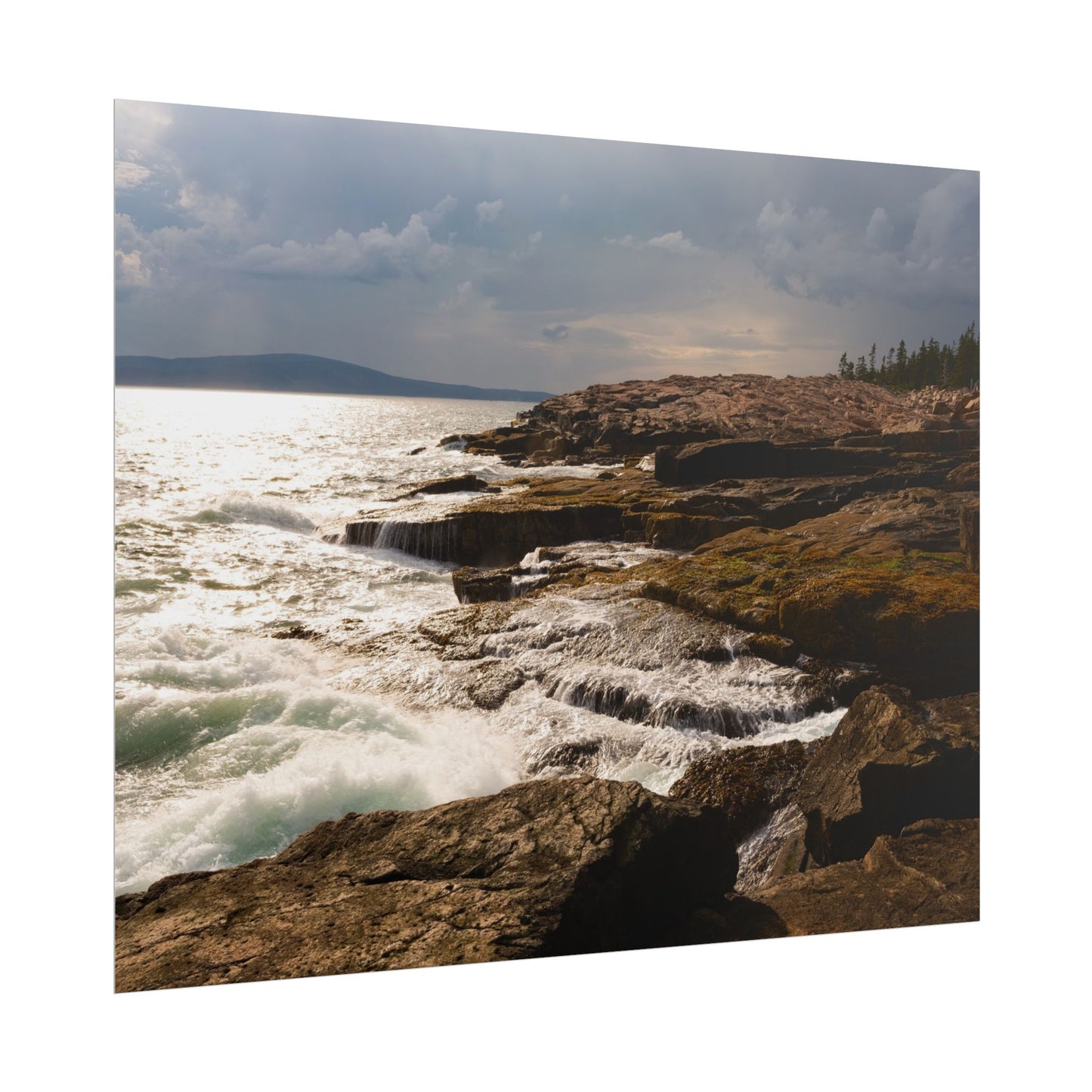 Stormy Sunset in Acadia National Park - Poster - Maine Wall Art