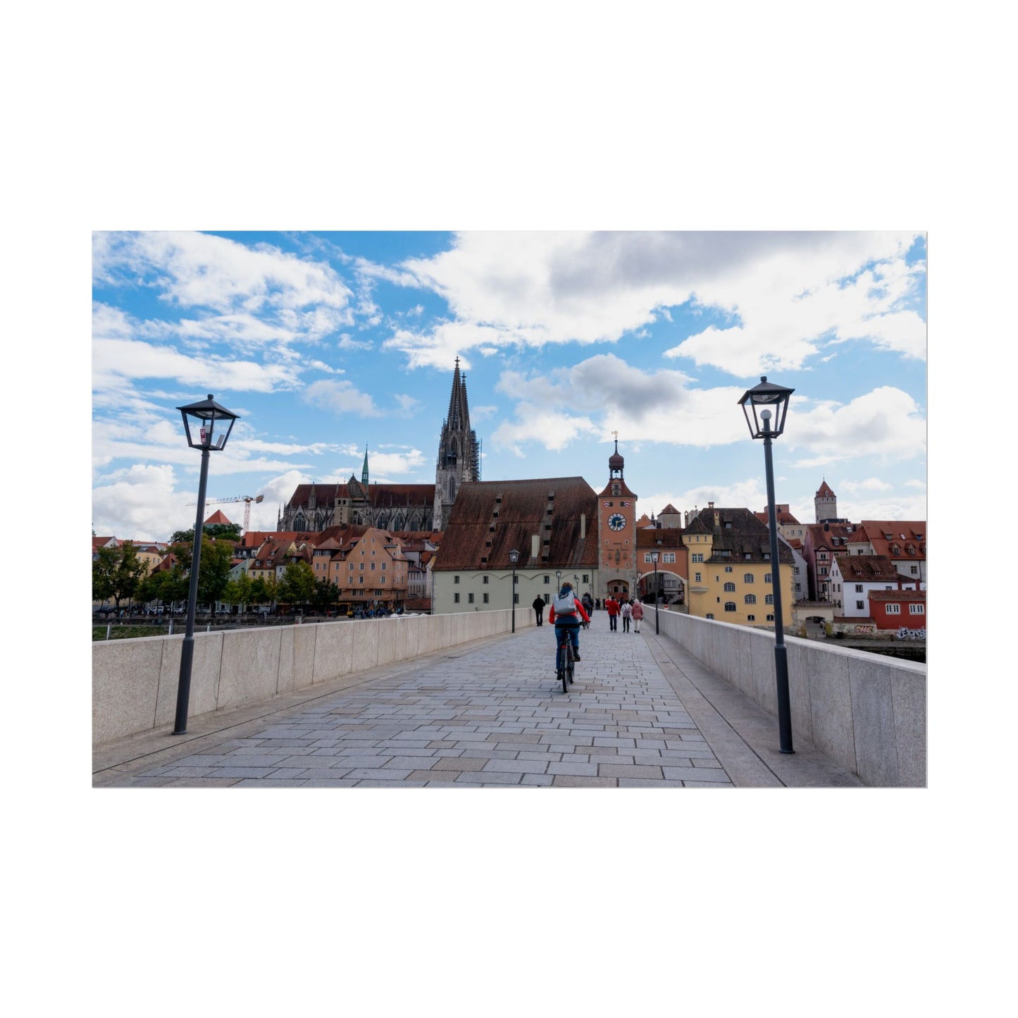 Stone Bridge in Regensburg, Germany - Photograph