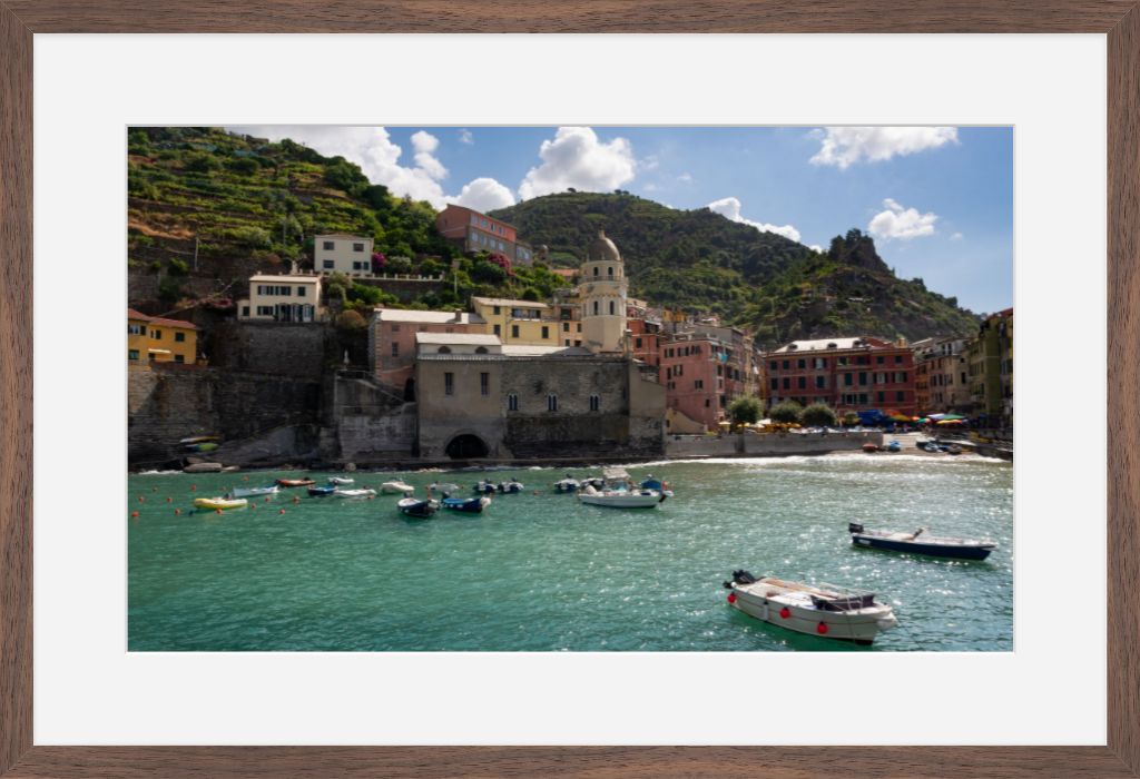 Vernazza, Cinque Terre, Italy - Framed Photograph by Leah Ramuglia