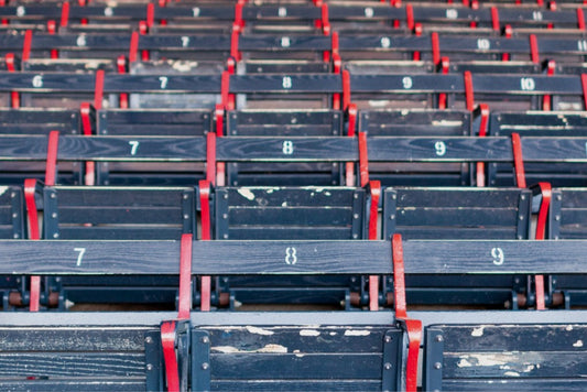 Fenway Park - Canvas Wall Art - Wooden Seats Historic Baseball Stadium