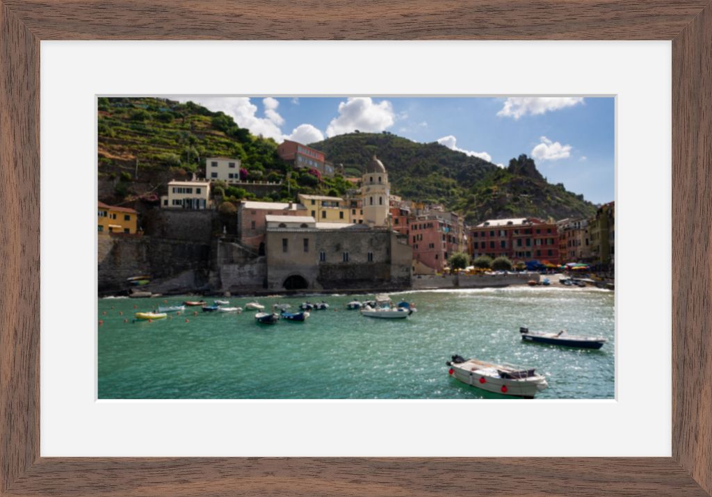 Vernazza, Cinque Terre, Italy - Framed Photograph by Leah Ramuglia