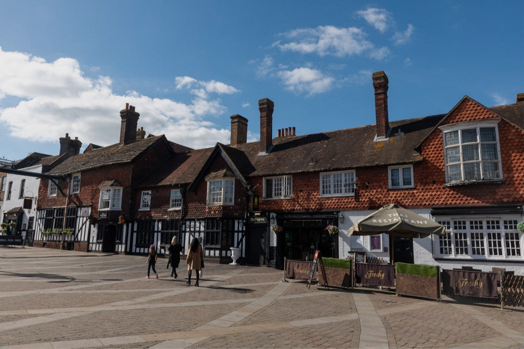 Quaint English town - Canvas Wall Art