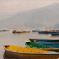 Boats on Phewa Lake, Pokhara, Nepal - Wood Print