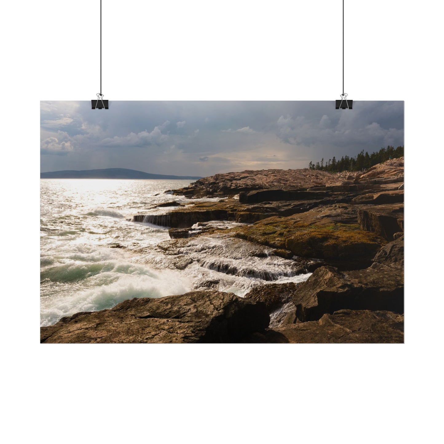 Stormy Sunset in Acadia National Park - Poster - Maine Wall Art