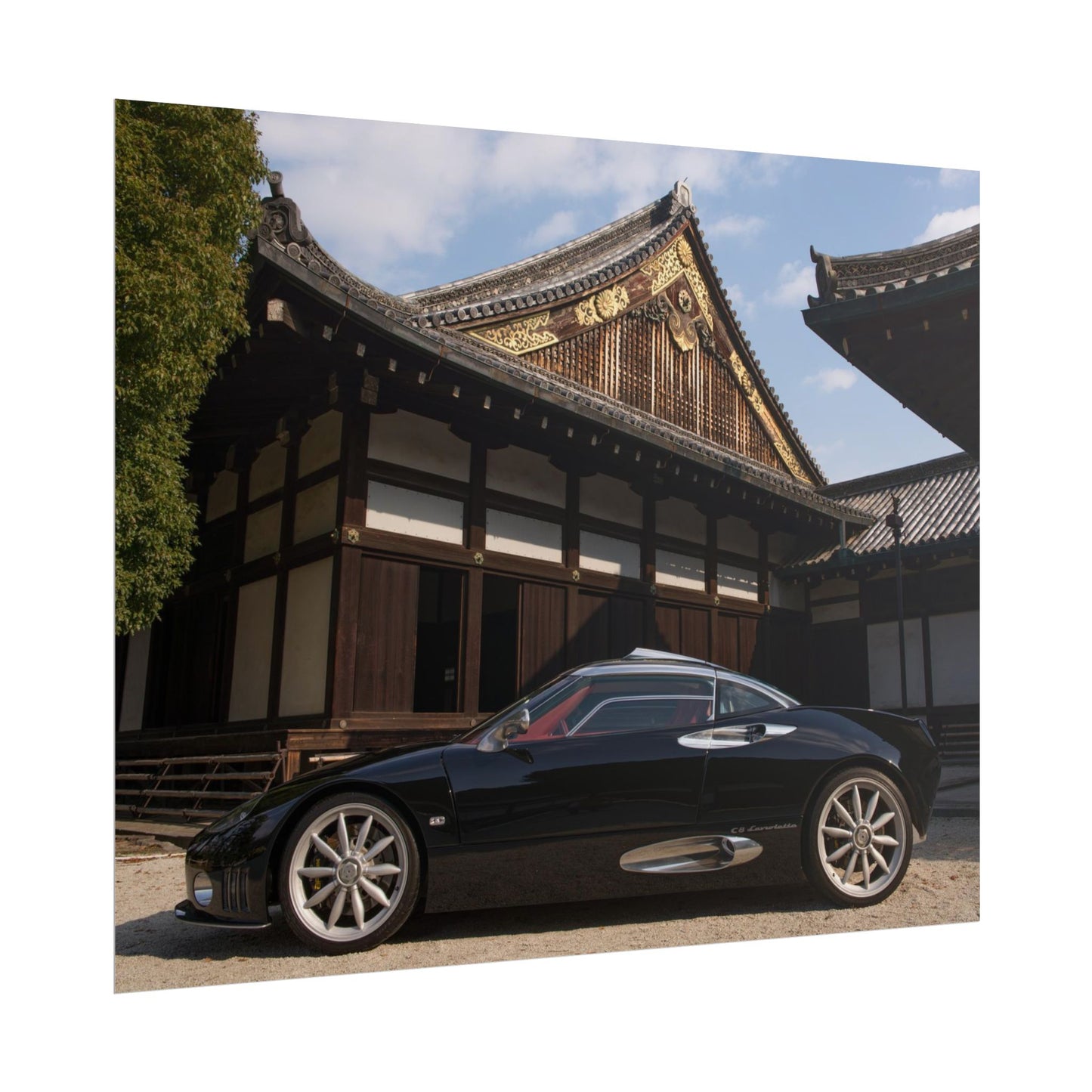 Spyker C8 Laviolette - Poster - Nijo Castle - Kyoto Japan - Wall Art