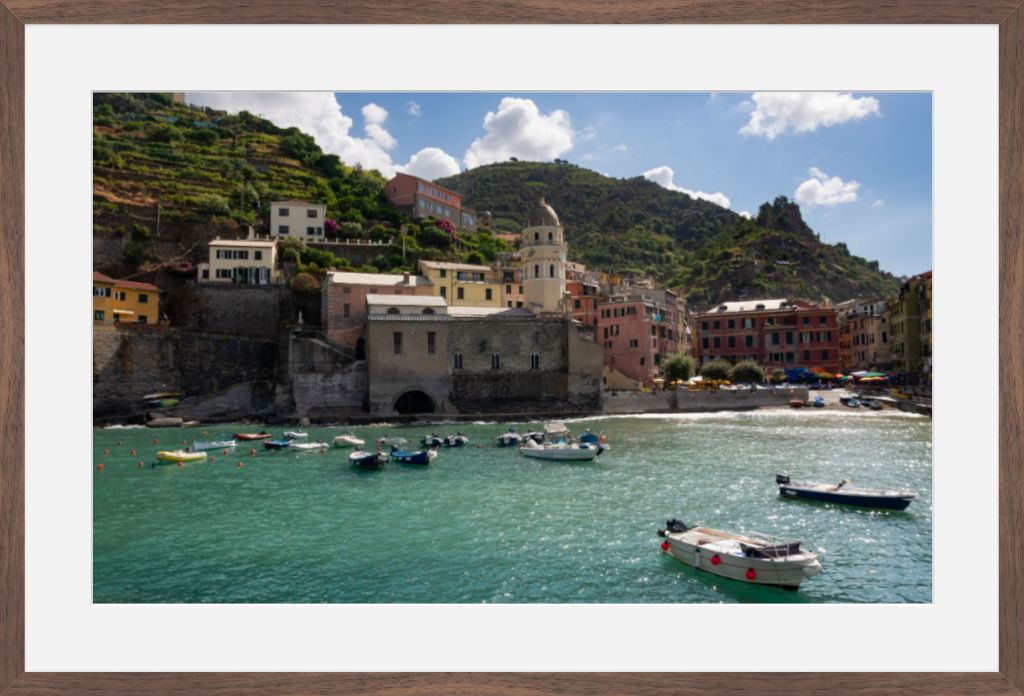 Vernazza, Cinque Terre, Italy - Framed Photograph by Leah Ramuglia