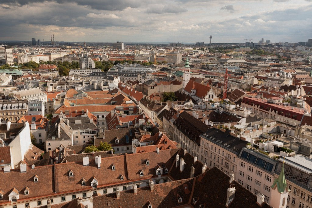 Rooftop Cityscape of Vienna, Austria - Canvas Wall Art