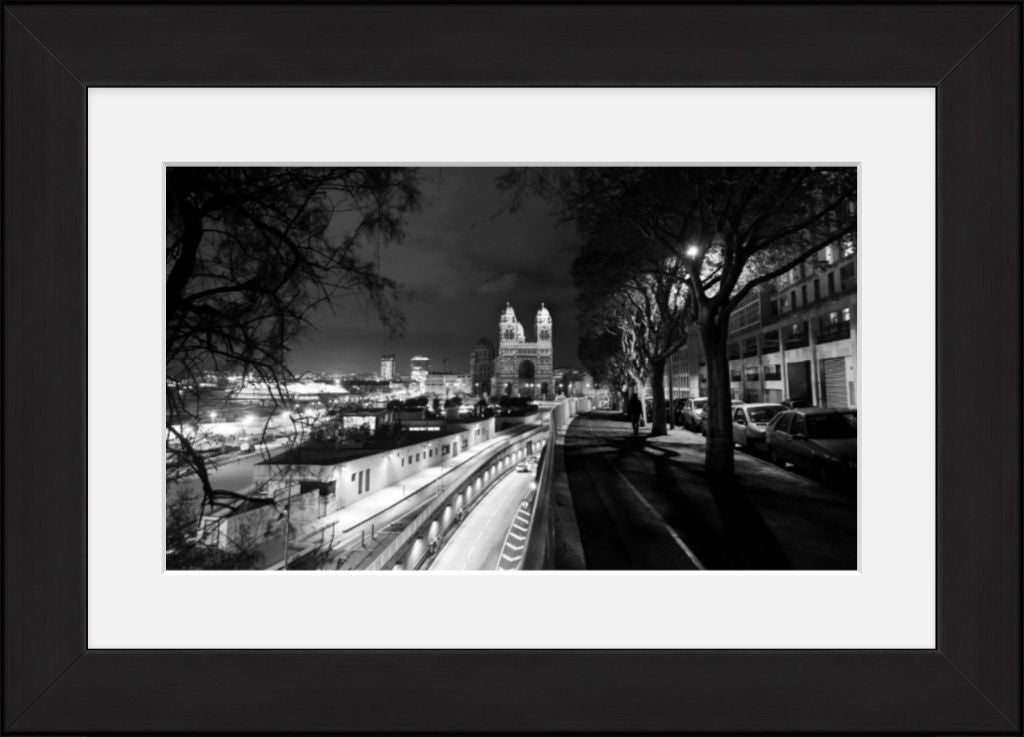 Marseille, France - Black & White Framed Photo