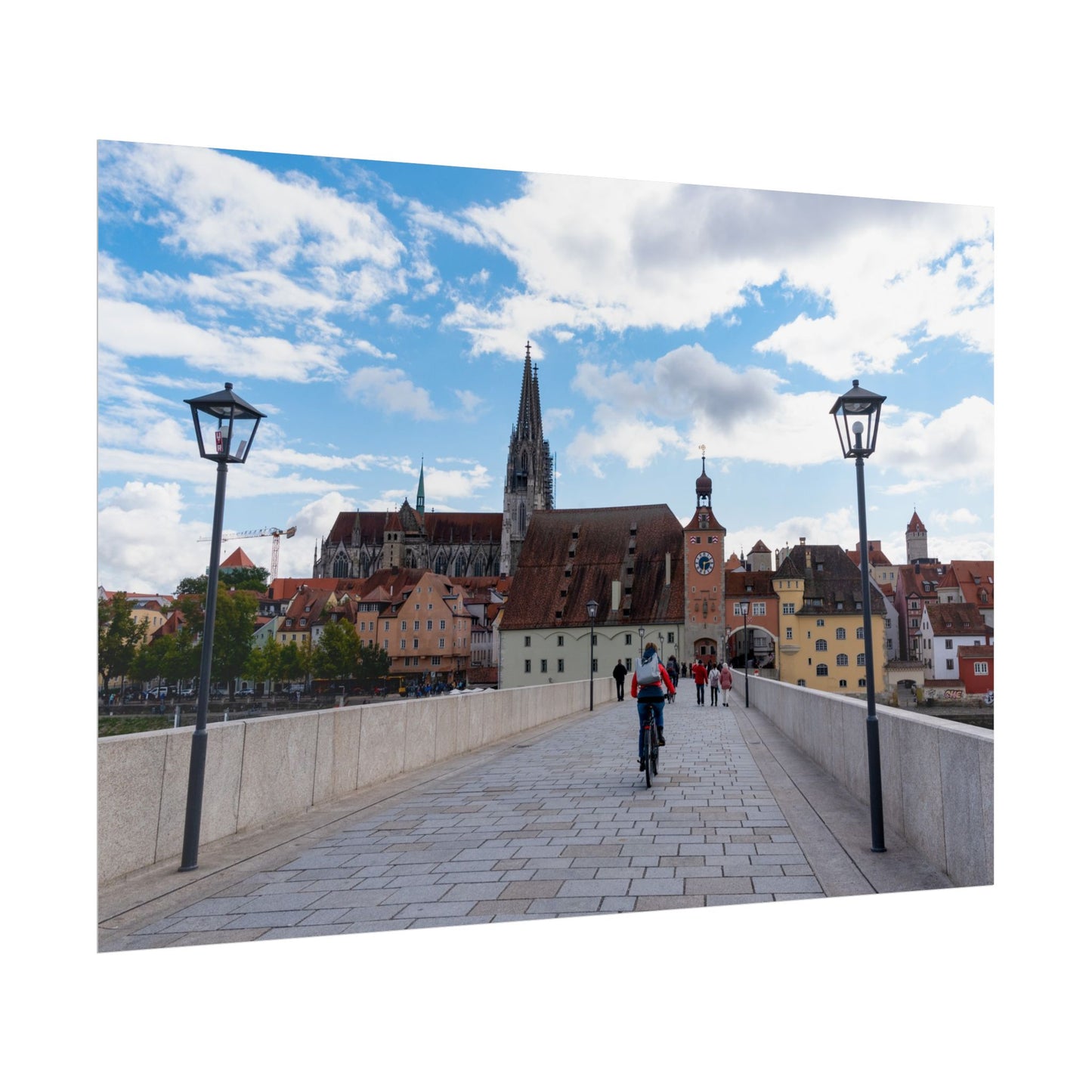 Stone Bridge in Regensburg, Germany - Photograph