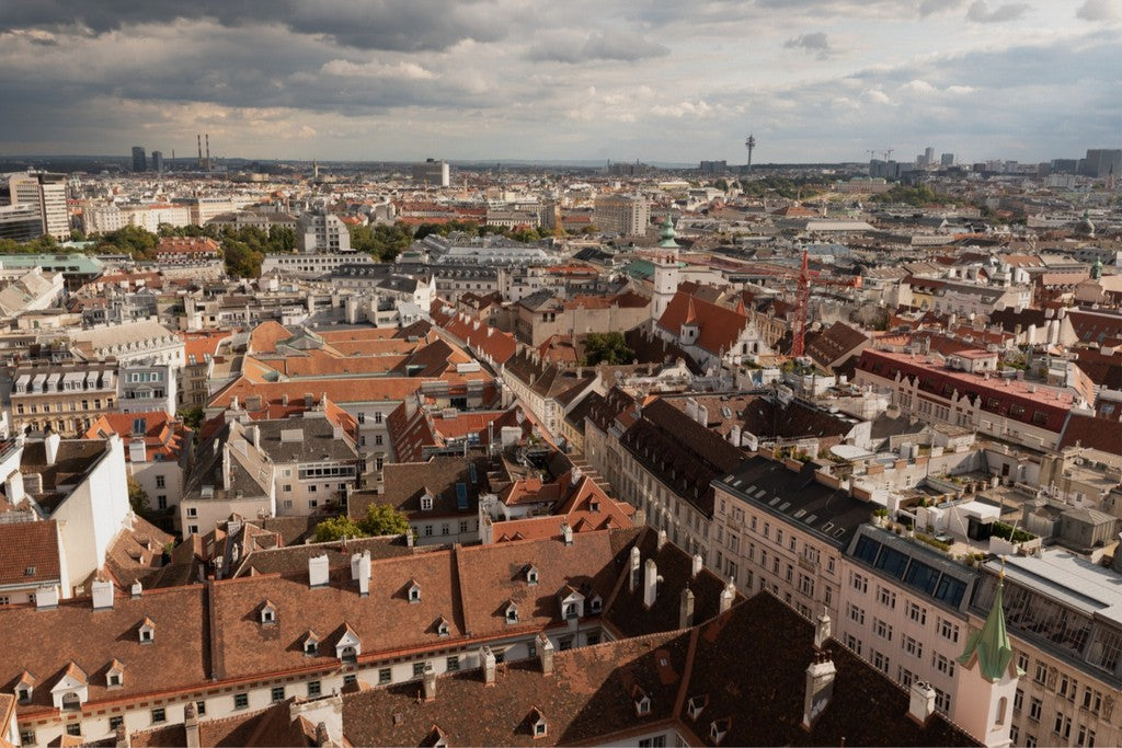 Rooftop Cityscape of Vienna, Austria - Canvas Wall Art