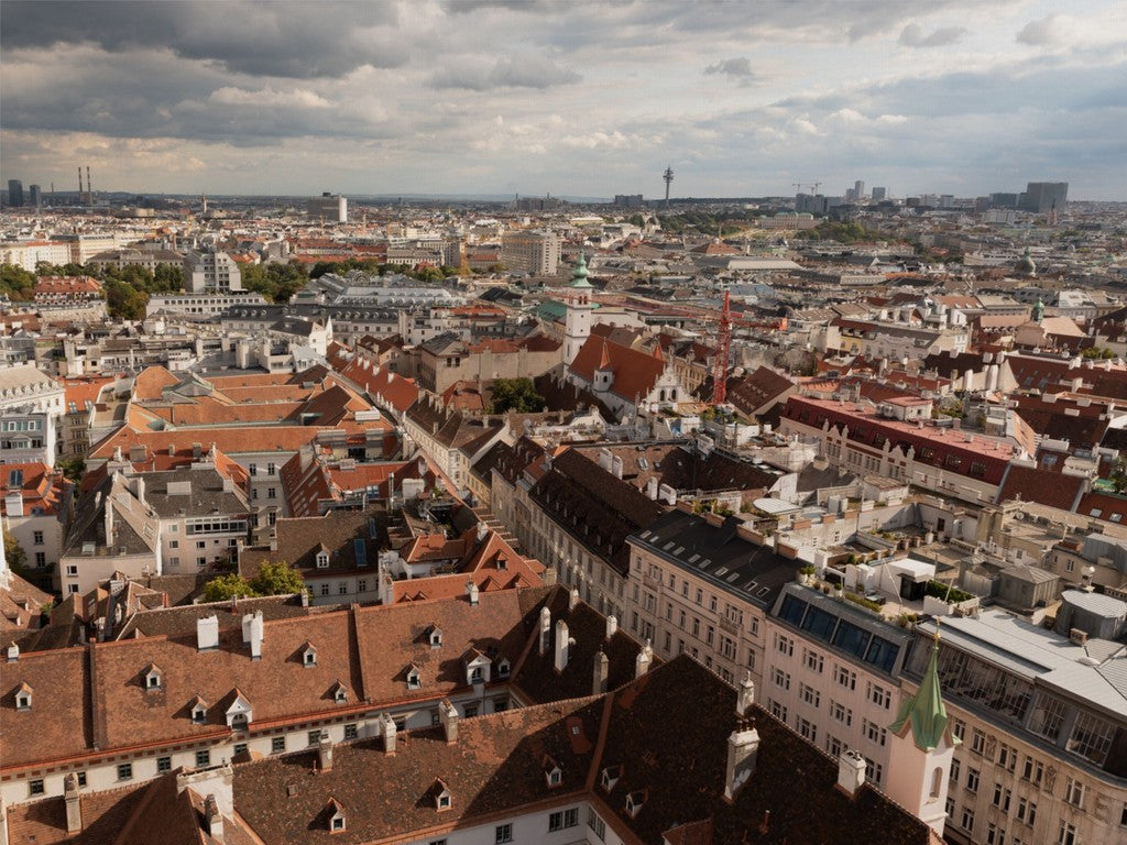 Rooftop Cityscape of Vienna, Austria - Canvas Wall Art