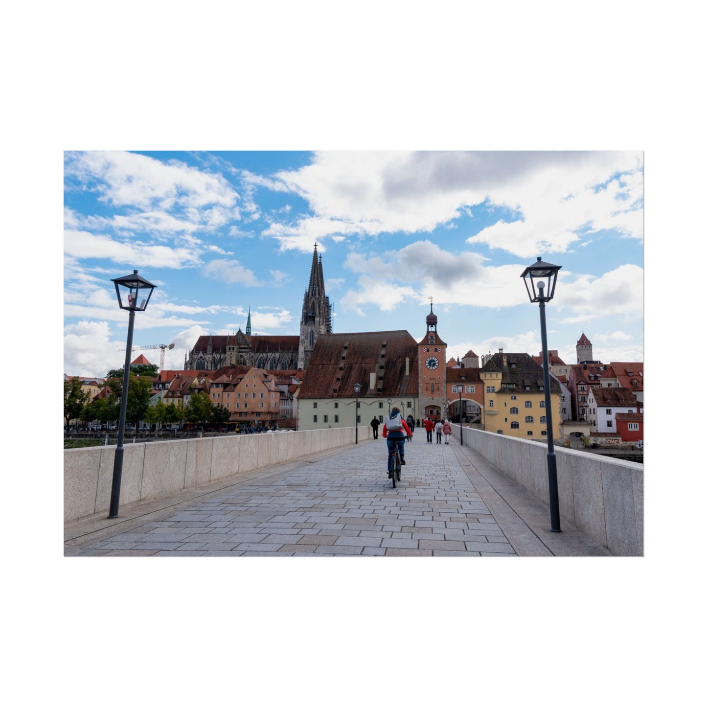 Stone Bridge in Regensburg, Germany - Photograph