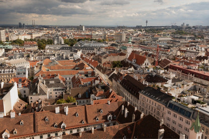 Rooftop Cityscape of Vienna, Austria - Canvas Wall Art