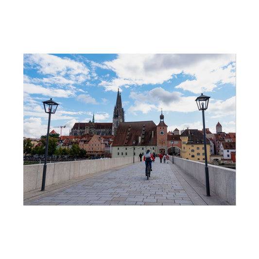 Stone Bridge in Regensburg, Germany - Photograph
