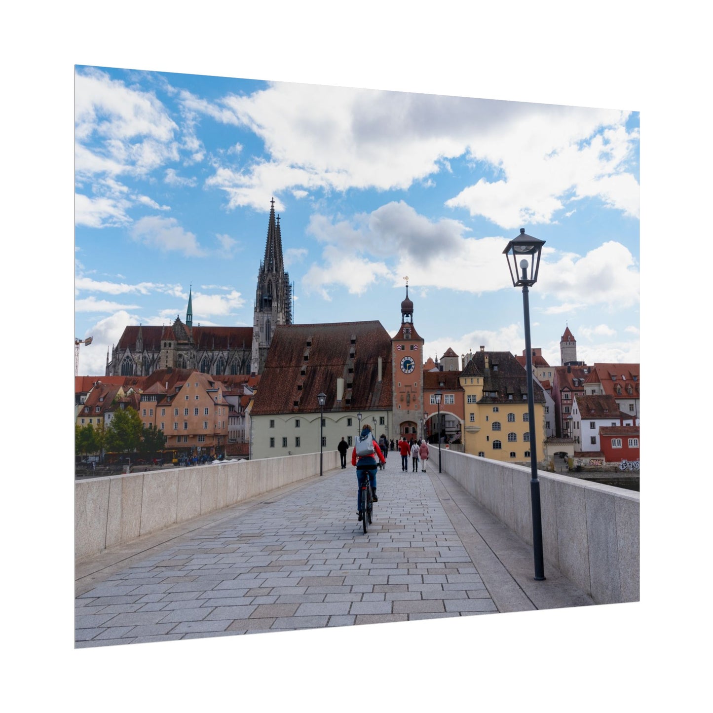 Stone Bridge in Regensburg, Germany - Photograph
