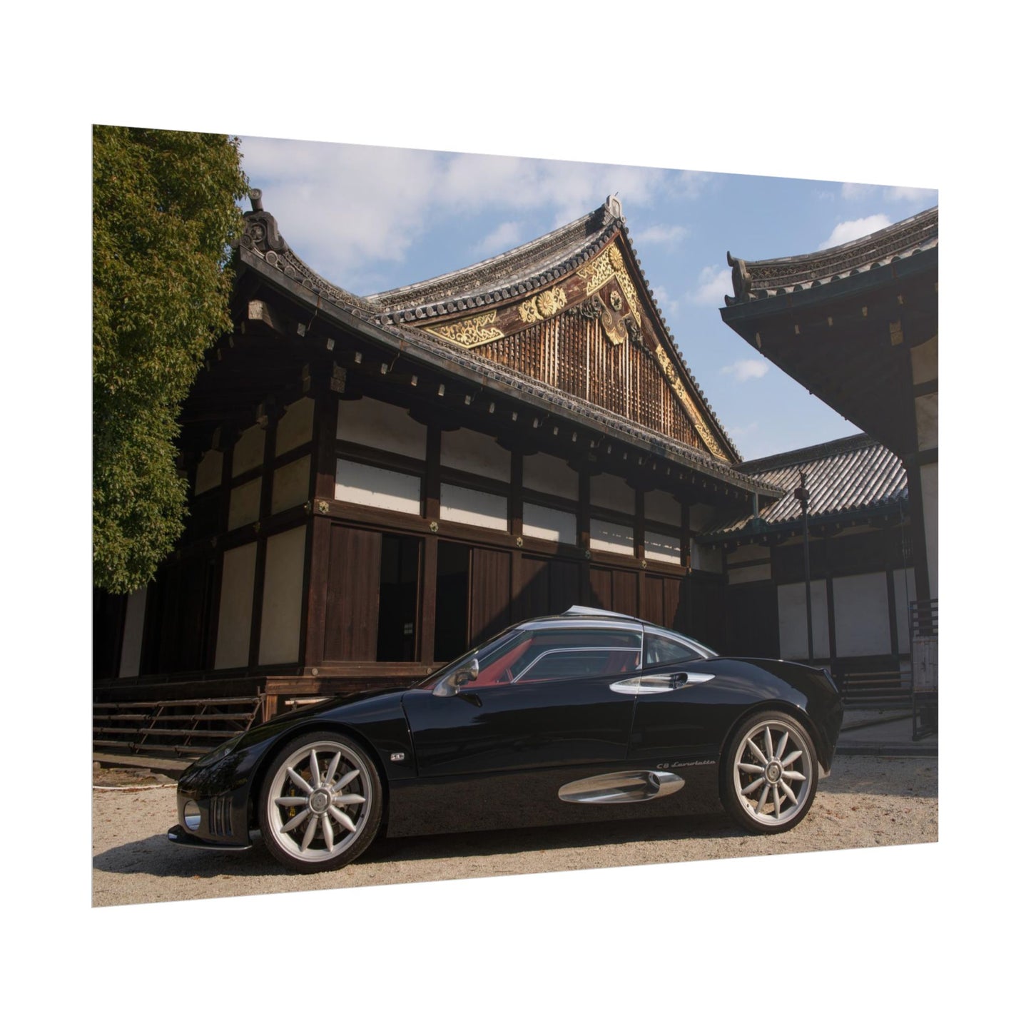 Spyker C8 Laviolette - Poster - Nijo Castle - Kyoto Japan - Wall Art