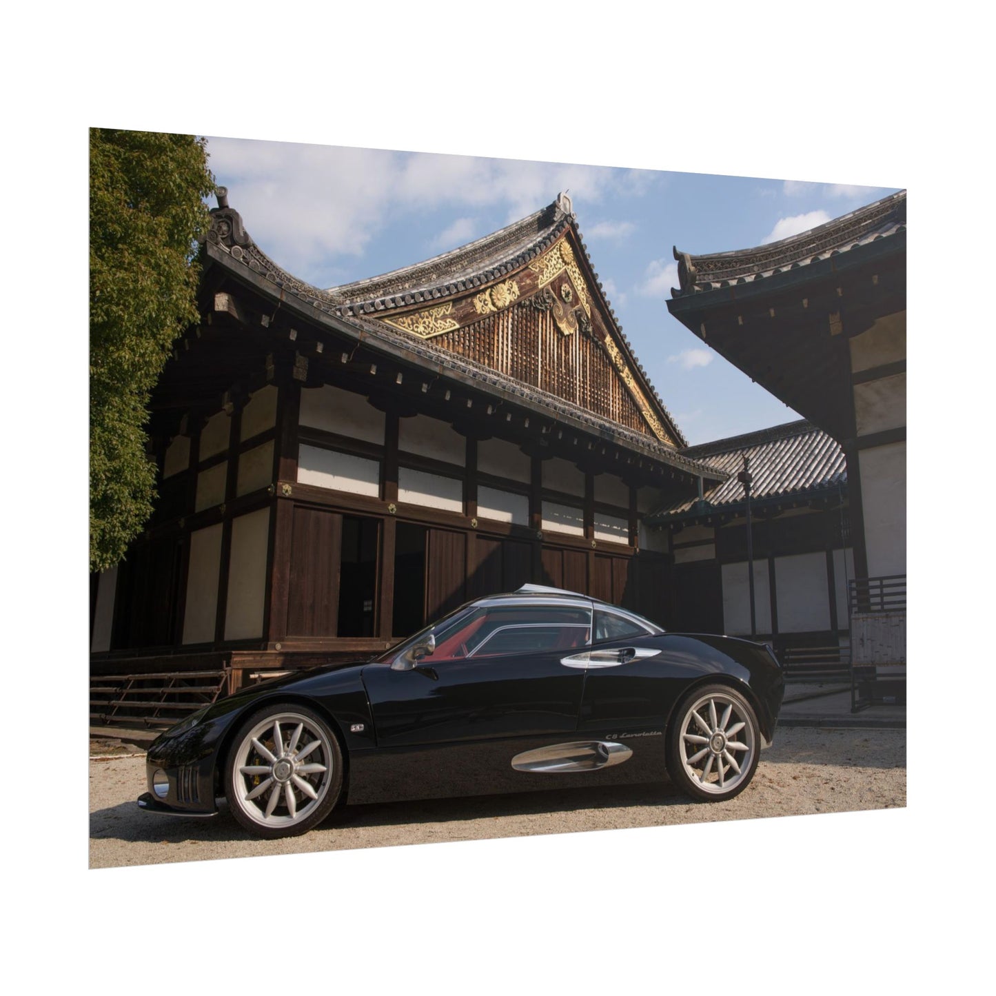 Spyker C8 Laviolette - Poster - Nijo Castle - Kyoto Japan - Wall Art