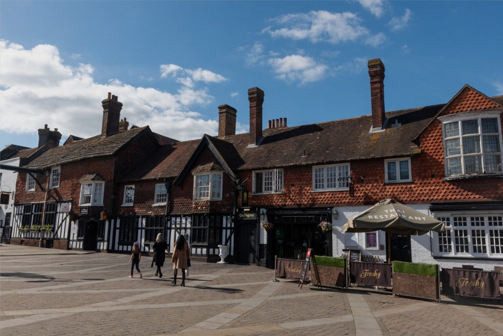 Quaint English town - Canvas Wall Art