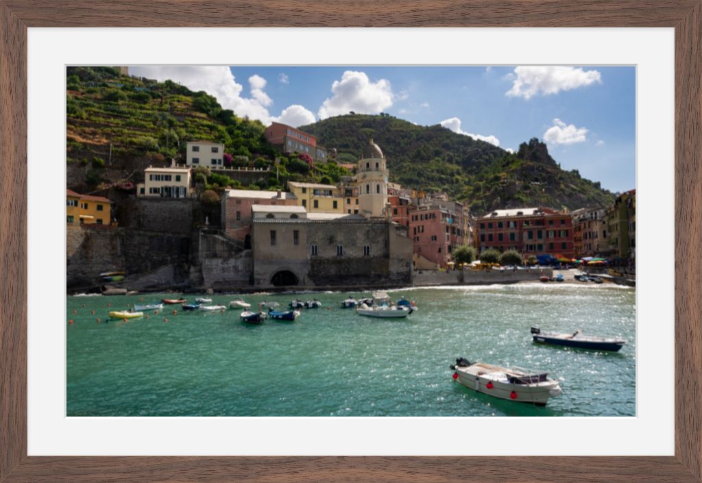 Vernazza, Cinque Terre, Italy - Framed Photograph by Leah Ramuglia