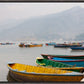 Boats on Phewa Lake, Pokhara, Nepal - Framed Canvas