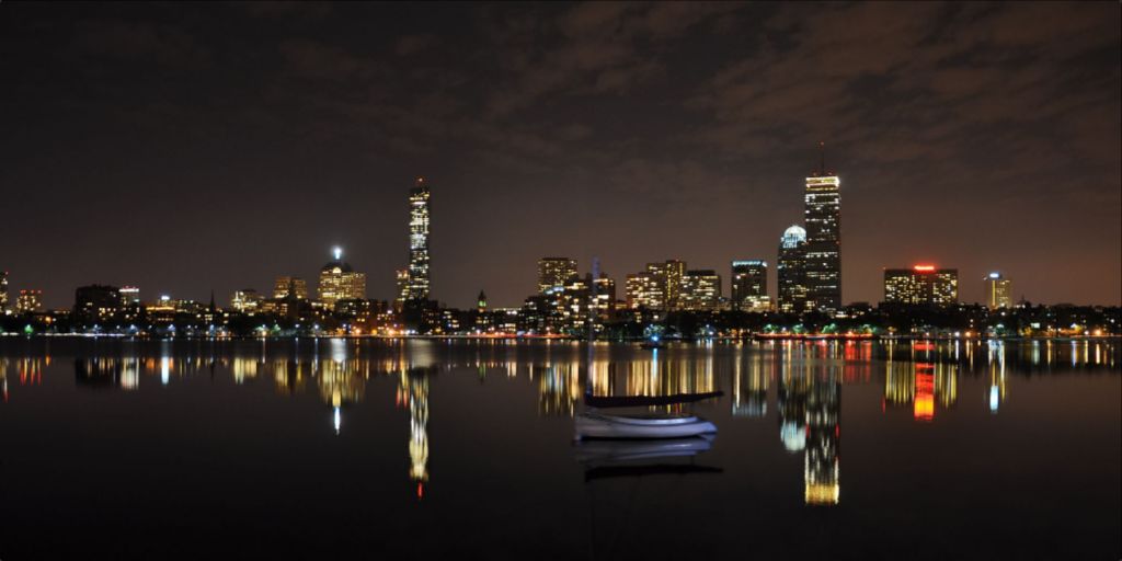 Boston Skyline - Photo Printed on Metal