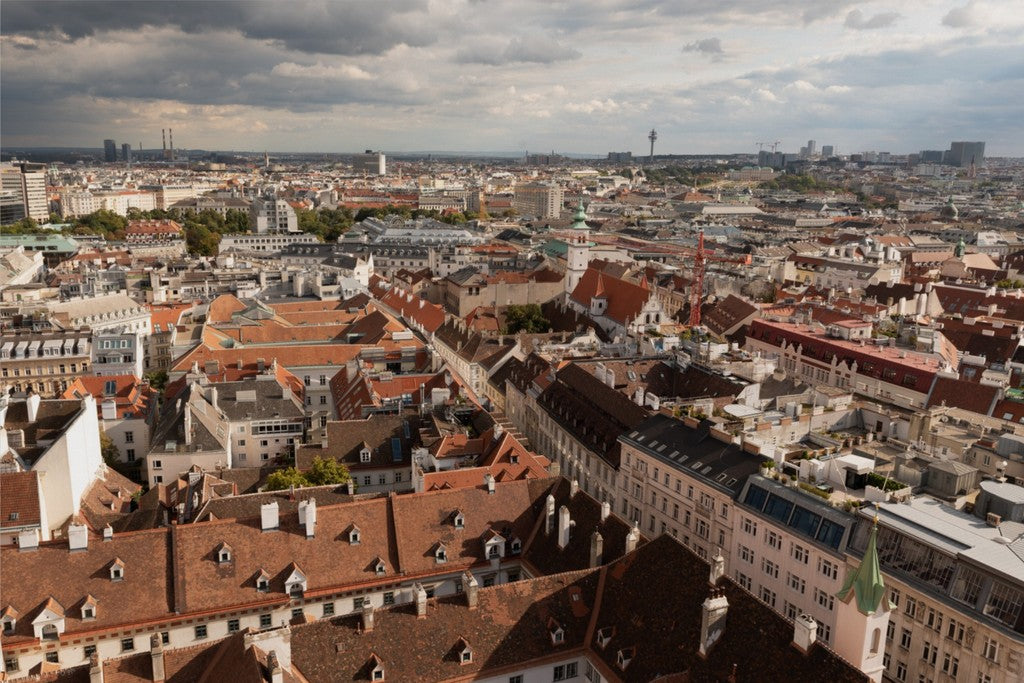 Rooftop Cityscape of Vienna, Austria - Canvas Wall Art