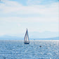 Sailboat on Lake Champlain - Photograph Printed on Metal