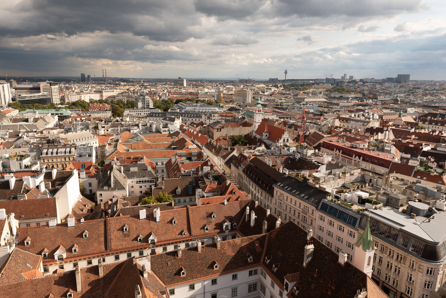 Rooftop Cityscape of Vienna, Austria - Canvas Wall Art