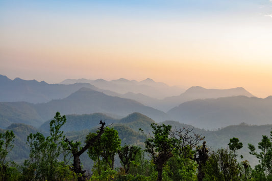 Sunset over Himalaya Mountains by Leah Ramuglia